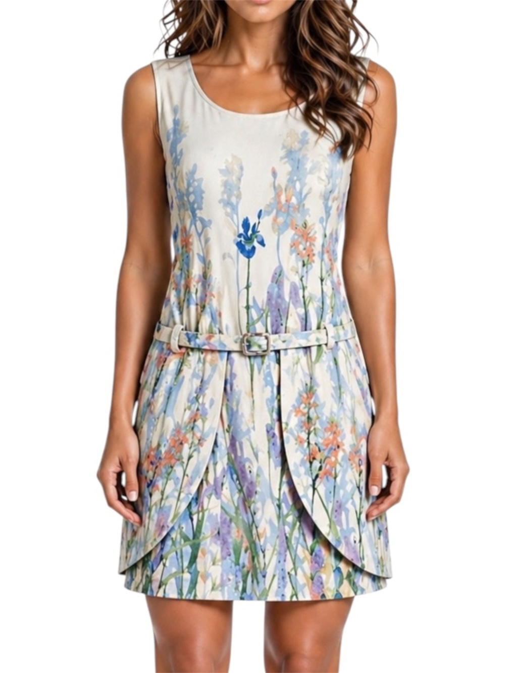 CYNTHIA STEFFE Cream Floral Silk Dress US 2 Extra Small
